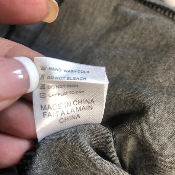 Creation Striped Asymmetrical Tunic Womens Size XL Grey Black Short Sleeve NEW - Picture 7 of 8